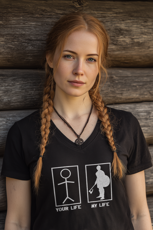 My Life | Damen Bio V-Neck T-Shirt