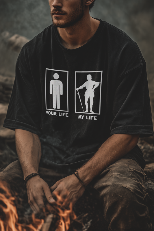 Buhurt Your Life My Life Shirt 240g Oversize Herren Bio T-Shirt