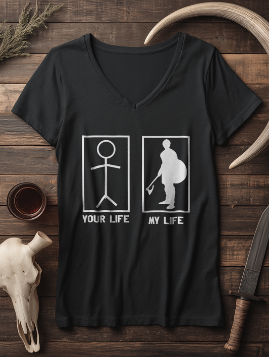 My Life | Damen Bio V-Neck T-Shirt