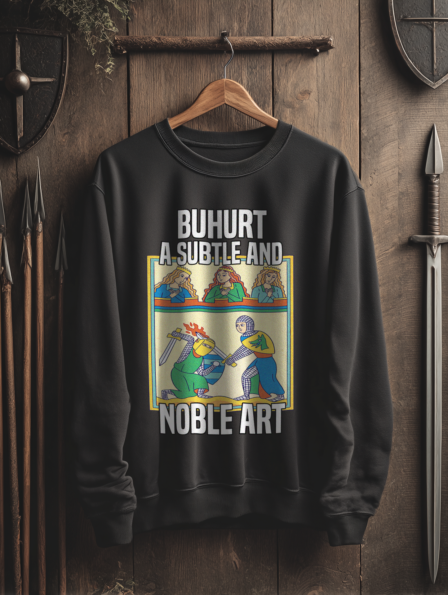 Buhurt Herren Premium Sweatshirts - "Die Subtile Und Noble Kunst" Bouhourt Sweatshirt