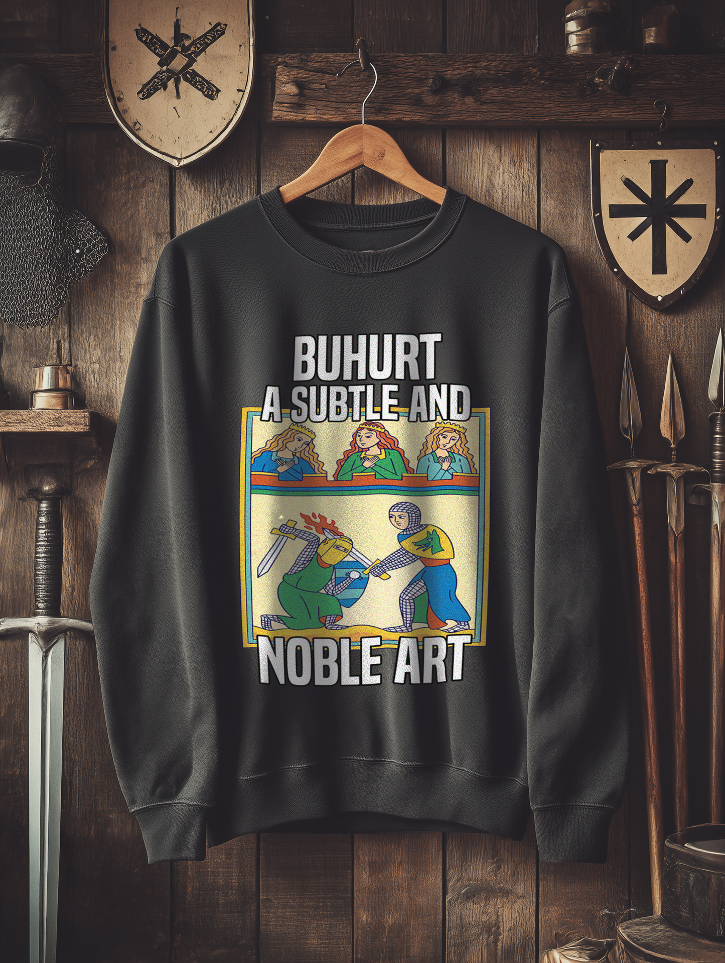 Buhurt Herren Premium Sweatshirts - "Die Subtile Und Noble Kunst" Bouhourt Sweatshirt