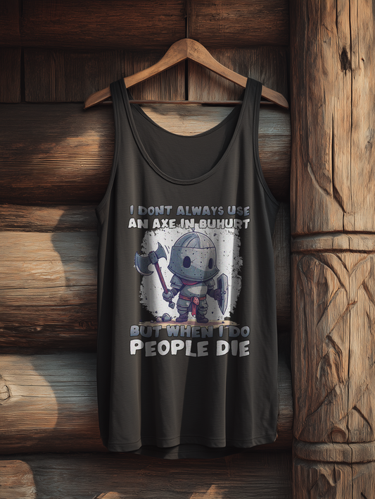 Chibi Buhurt Ritter – Axt im Kopf – Damen Tank Top