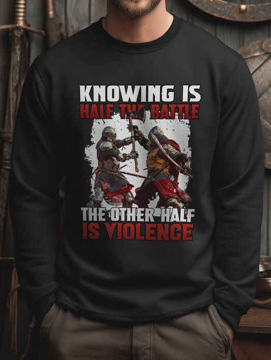 Buhurt Premium Herren Sweatshirt | Knowing Is Half The Battle | Bouhourt Männer Pullover