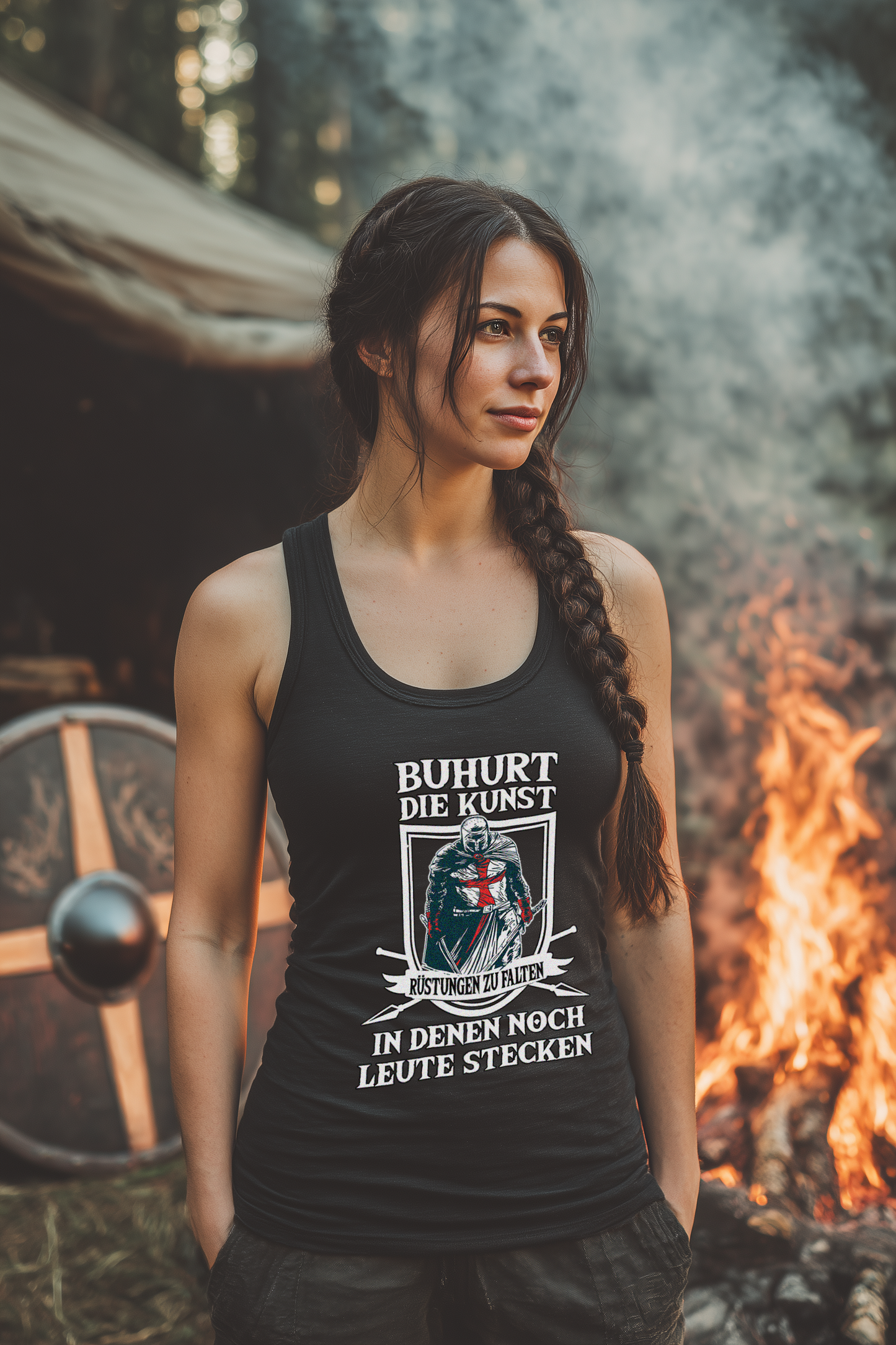 Buhurt Rüstungen Falten Damen Tank Top - Frauen Bio Tank-Top