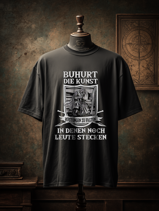 Buhurt Rüstungen falten Shirt 240g Oversize Herren Bio T-Shirt