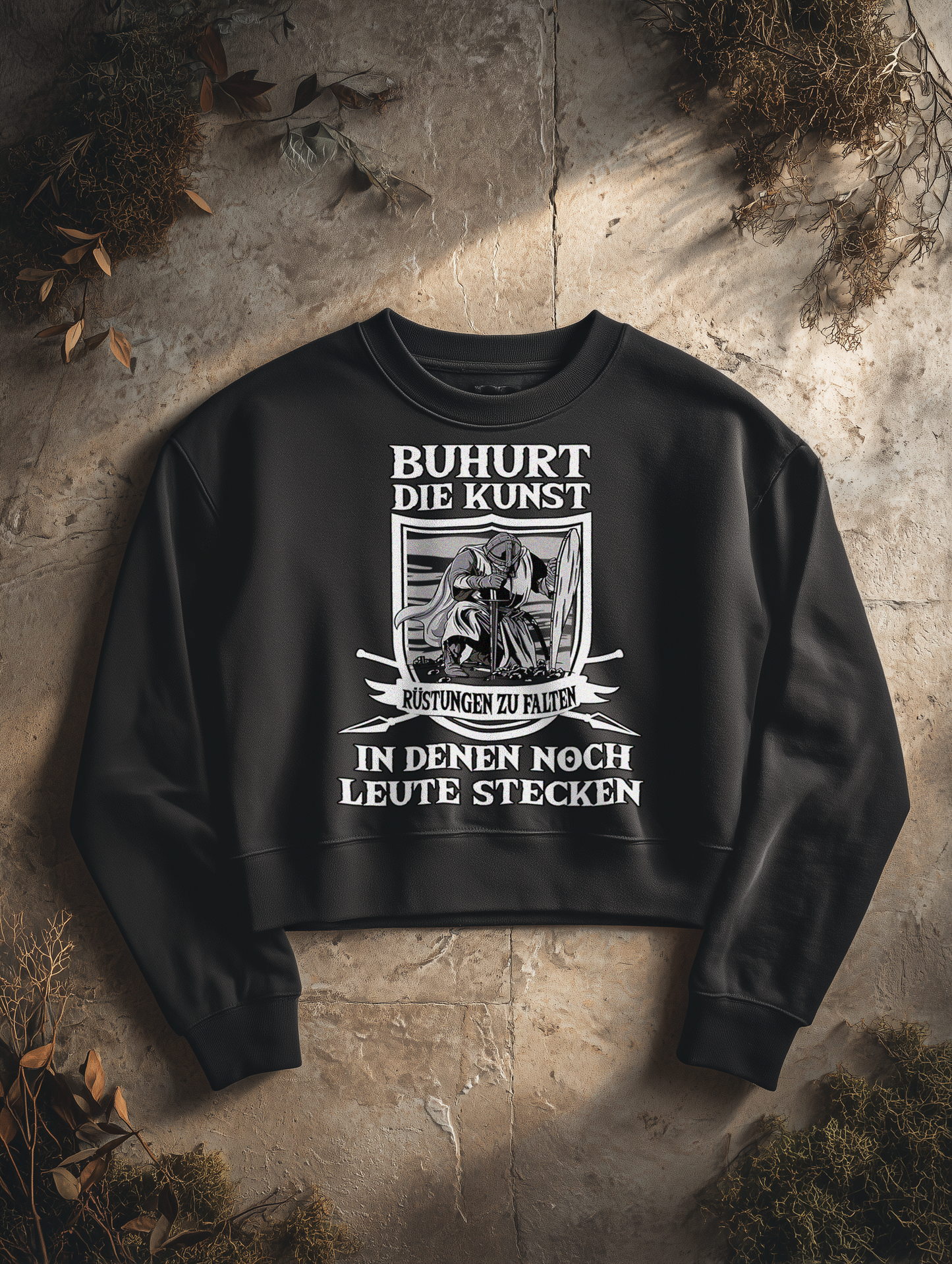 Die Kunst Rüstungen zu Falten - Damen Bio Boxcut Sweatshirt