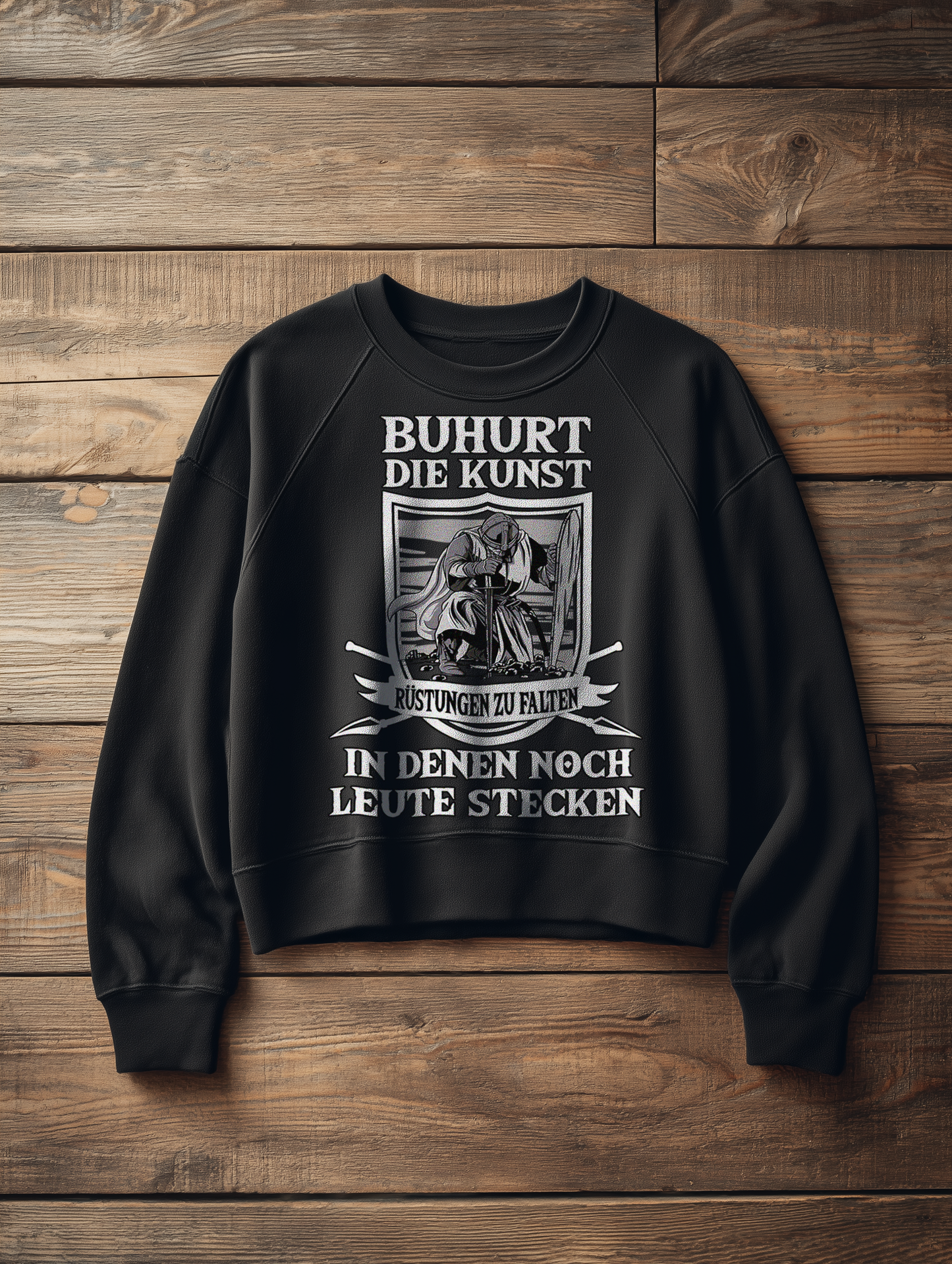 Die Kunst Rüstungen zu Falten - Damen Bio Boxcut Sweatshirt