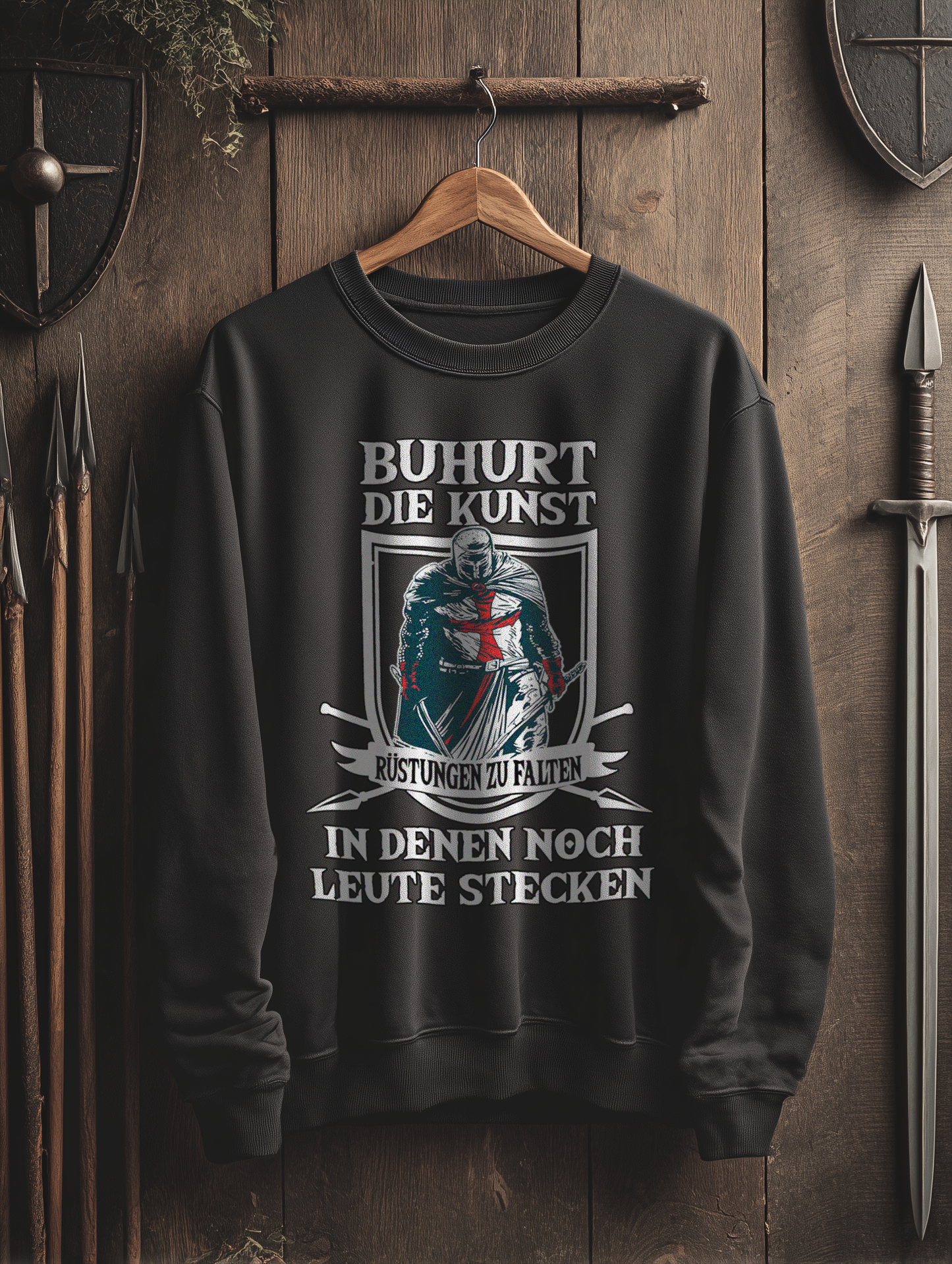 Buhurt Herren Premium Sweatshirt - Die Kunst Rüstungen zu falten Bouhourt