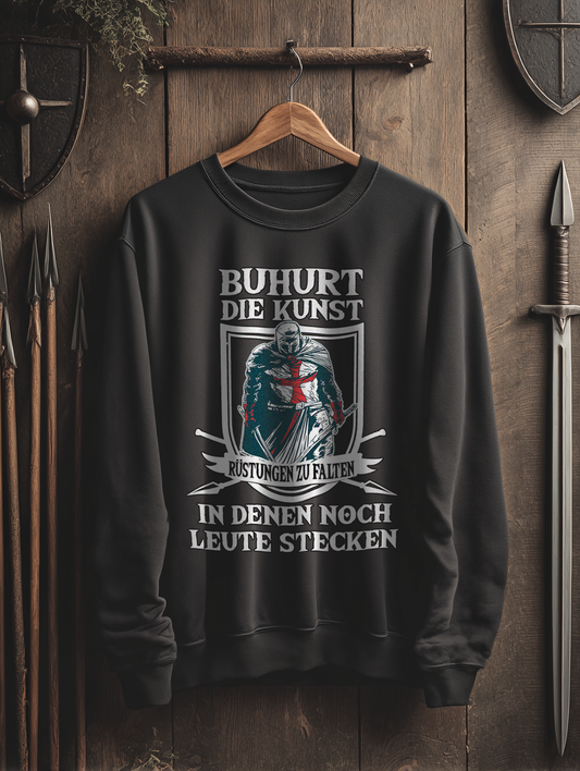 Buhurt Herren Premium Sweatshirt - Die Kunst Rüstungen zu falten Bouhourt