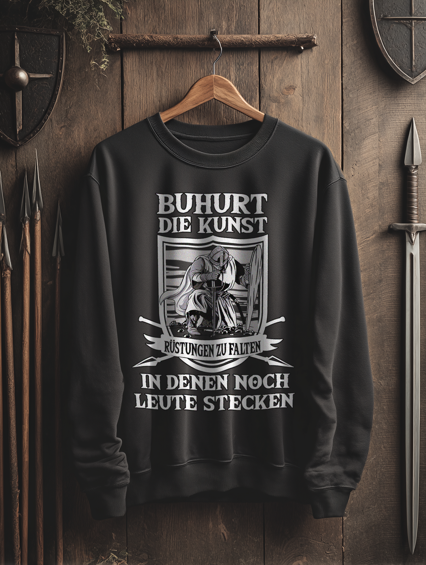 Buhurt Herren Premium Sweatshirt - Die Kunst Rüstungen zu falten Männer Sweatshirt