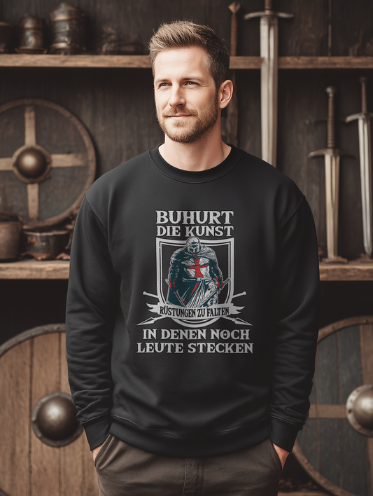 Buhurt Herren Premium Sweatshirt - Die Kunst Rüstungen zu falten Bouhourt