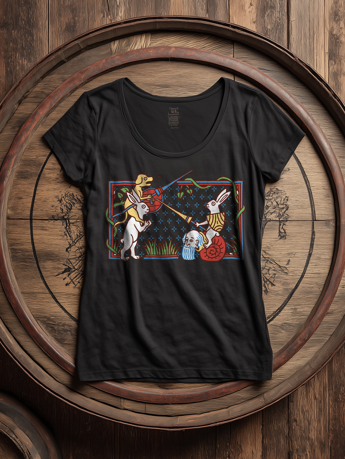 Mittelalter Hase vs Schnecke Duell Damen Lightweight Bio T-Shirt