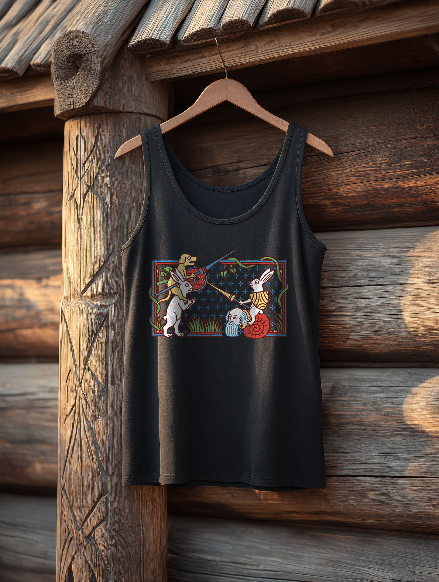 Mittelalter Manuskript Hasenritter Damen Tank Top Frauen Bio Tank Top