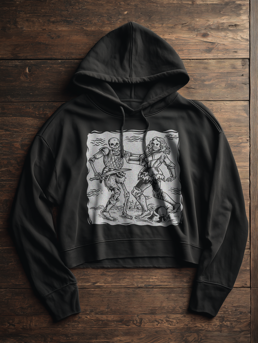 Totentanz Ritter – Danse Macabre Edition | Damen Bio Boxcut Hoodie
