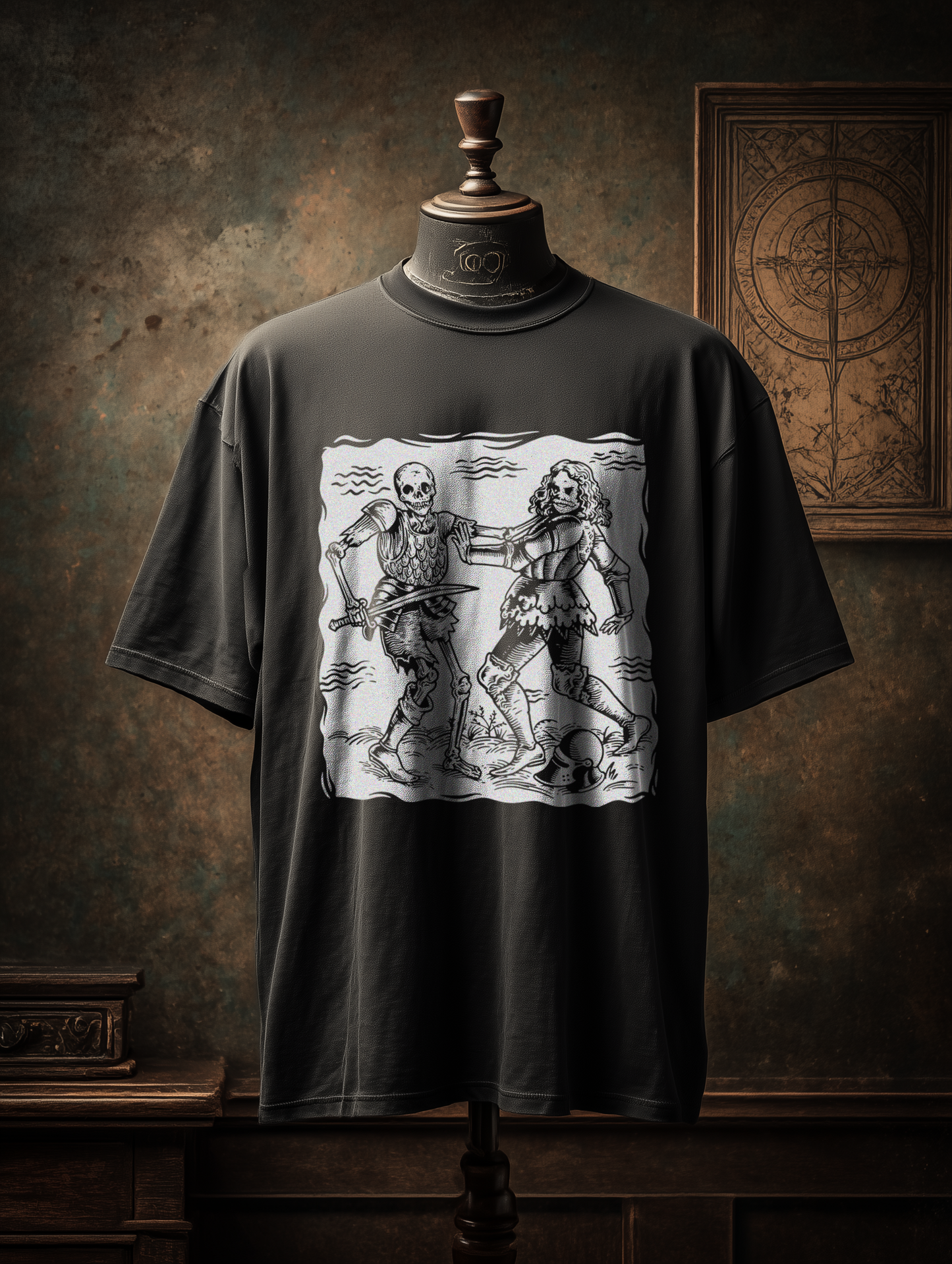 Totentanz Buhurt Shirt Herren 240g Oversize | HEMA Mittelalter T-Shirt
