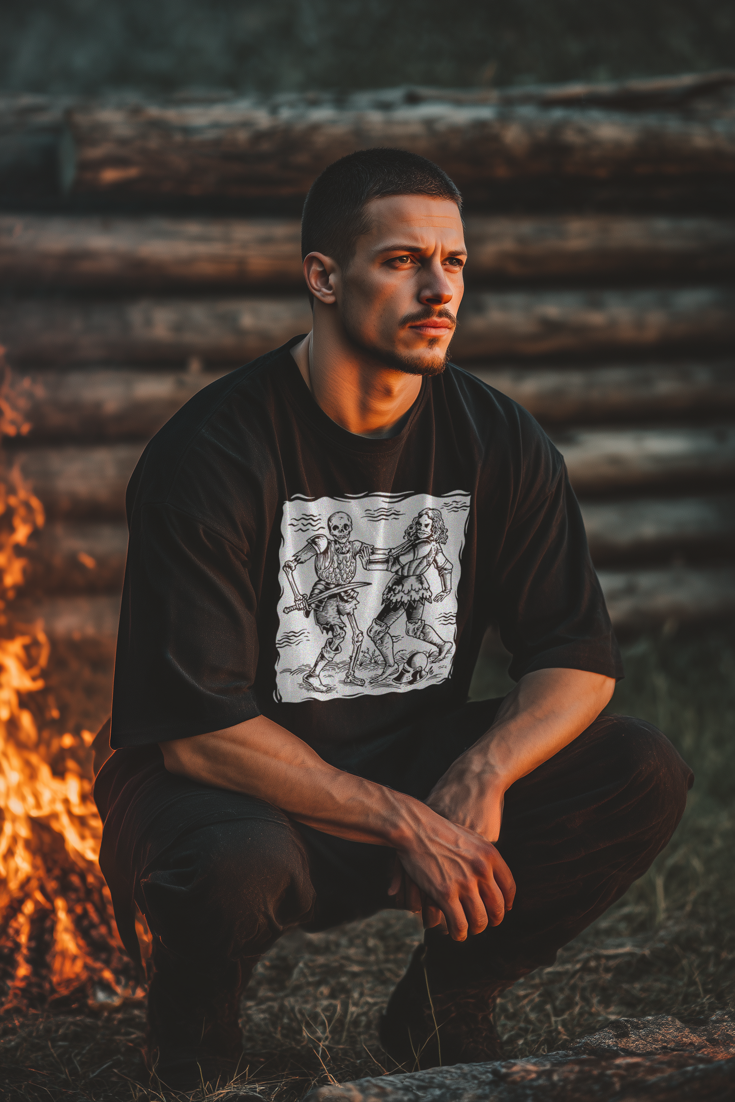 Totentanz Buhurt Shirt Herren 240g Oversize | HEMA Mittelalter T-Shirt