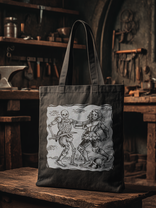 Buhurt Totentanz – Ritter vs Skelett – Bio Stoffbeutel