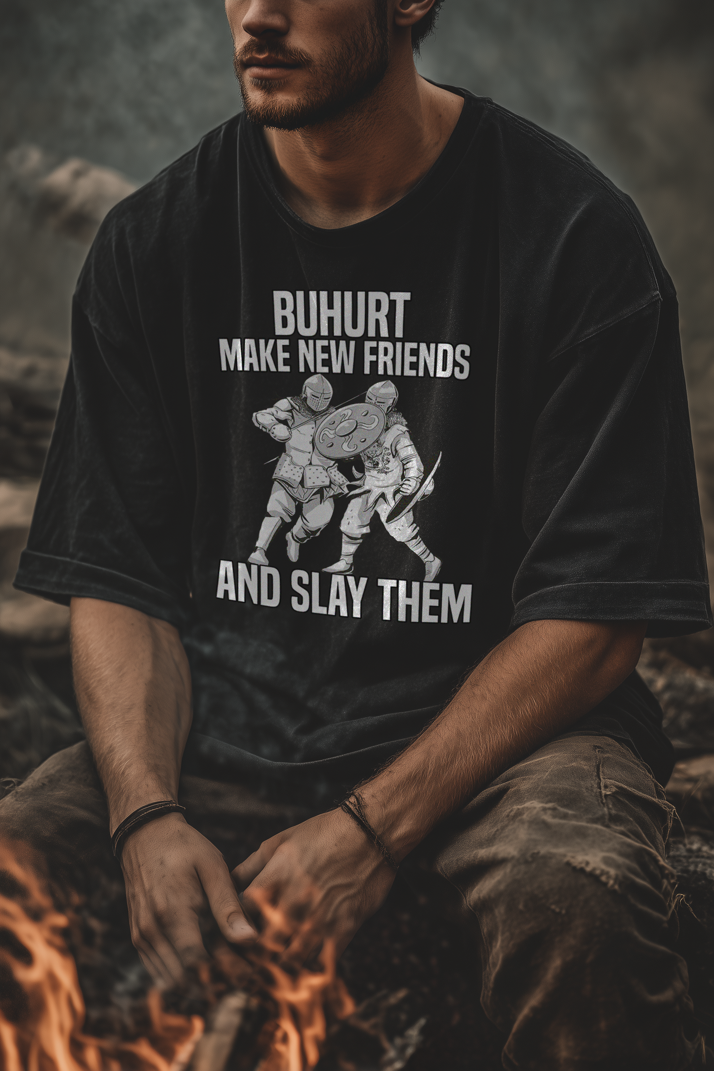 Buhurt Make New Friends Shirt 240g Oversize | HEMA Mittelalter