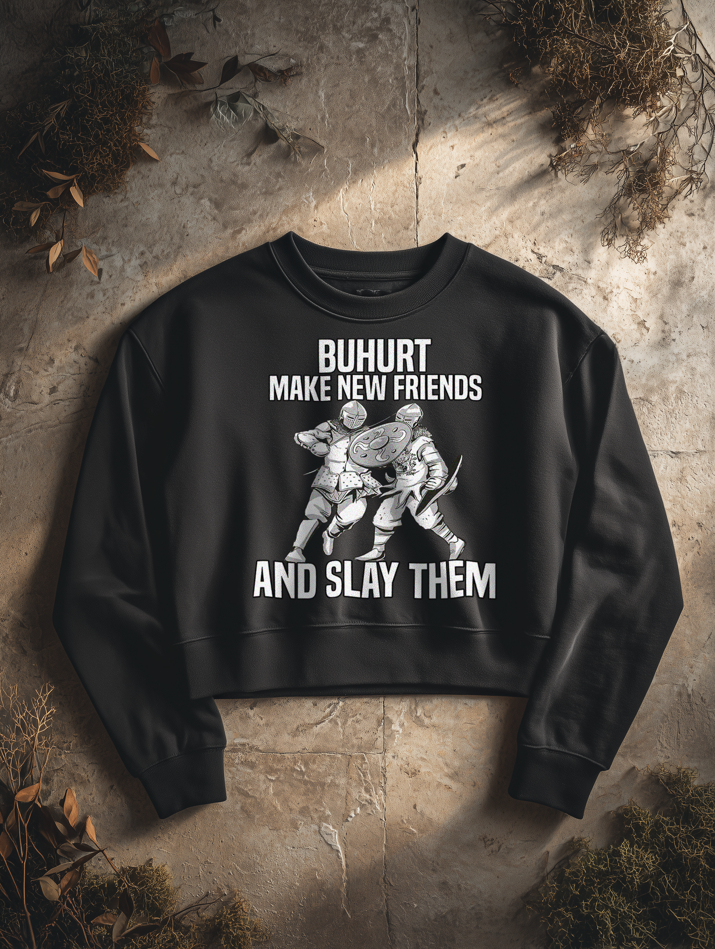 Make New Friends - Frauen Bio Buhurt Boxcut Sweatshirt