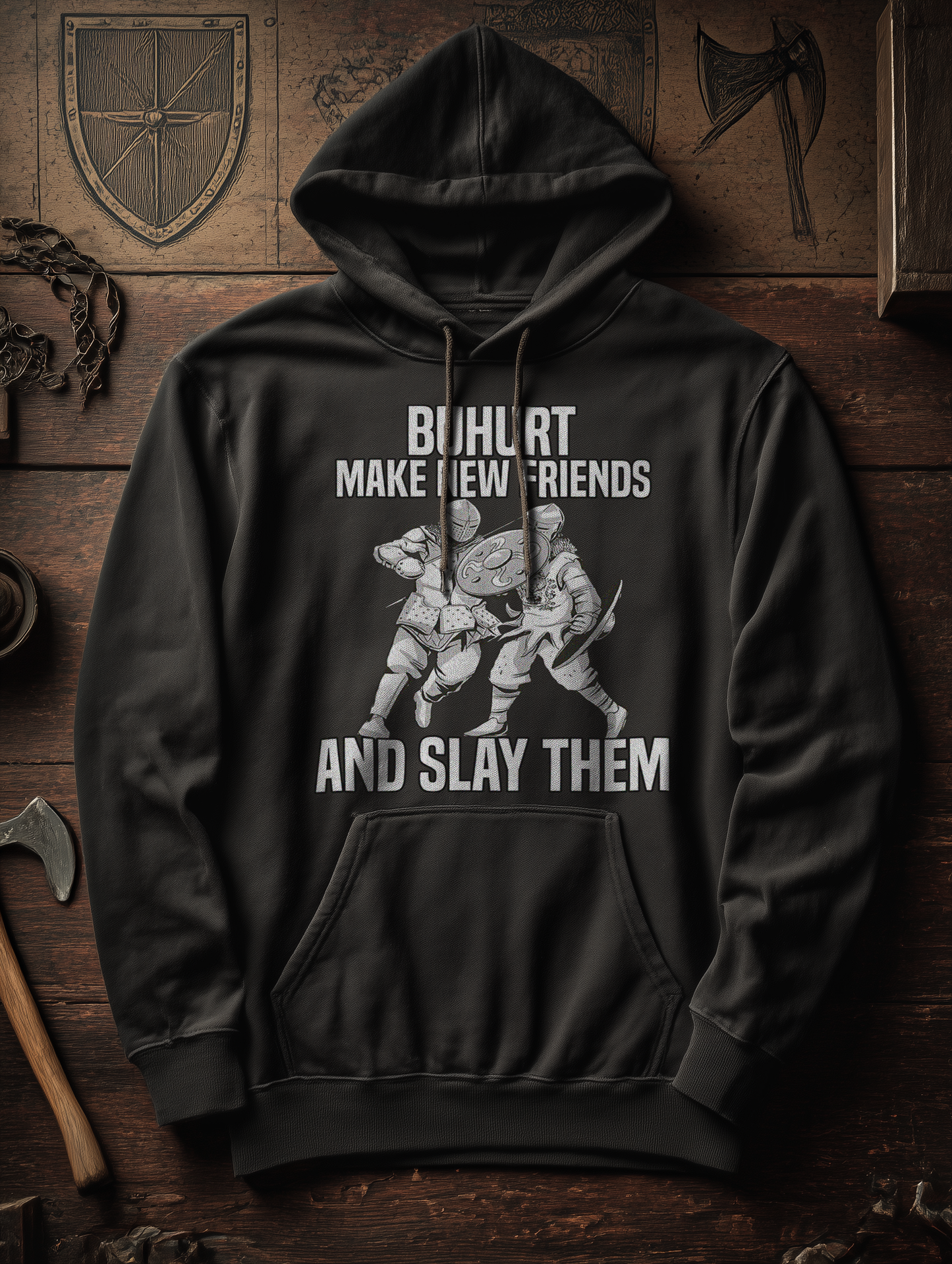 Buhurt Herren Hoodie | Make New Friends | Bouhourt Männer Hoodie