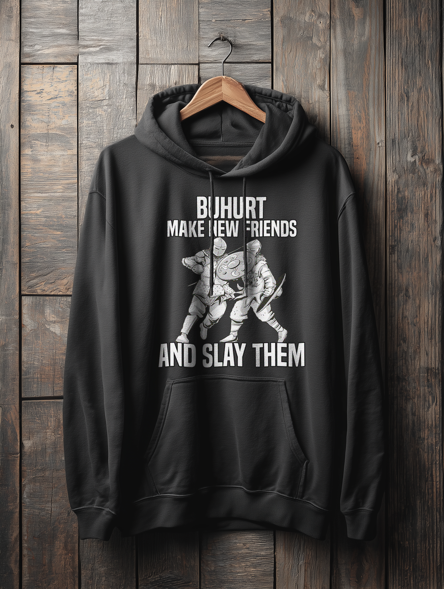 Make New Friends And Slay Them – Buhurt Damen Hoodie