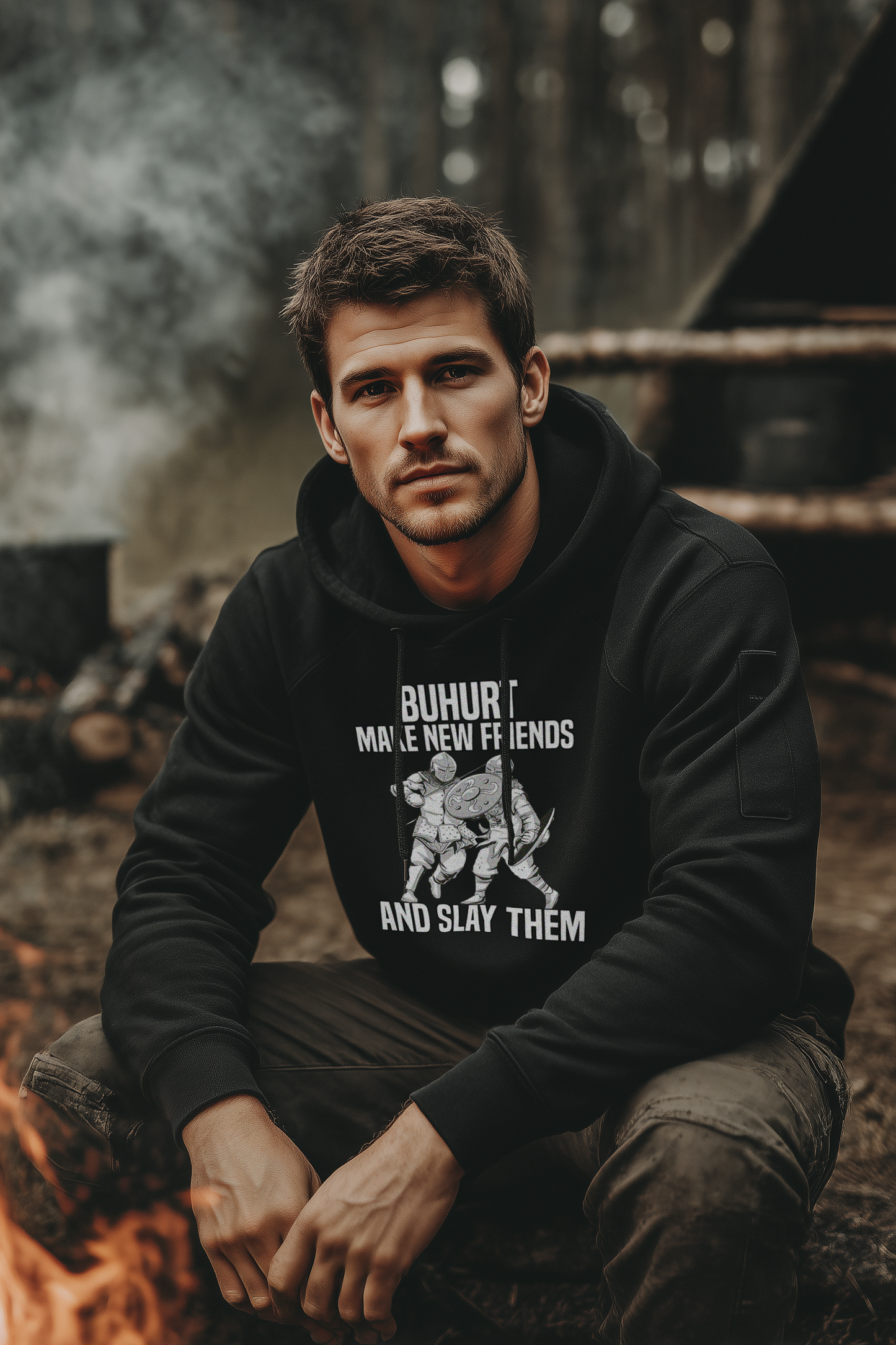 Buhurt Herren Hoodie |  Make New Friends | Bouhourt Männer Hoodie