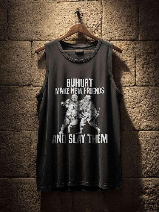 Buhurt Make New Friends and Slay Them – Herren Bio Tank Top