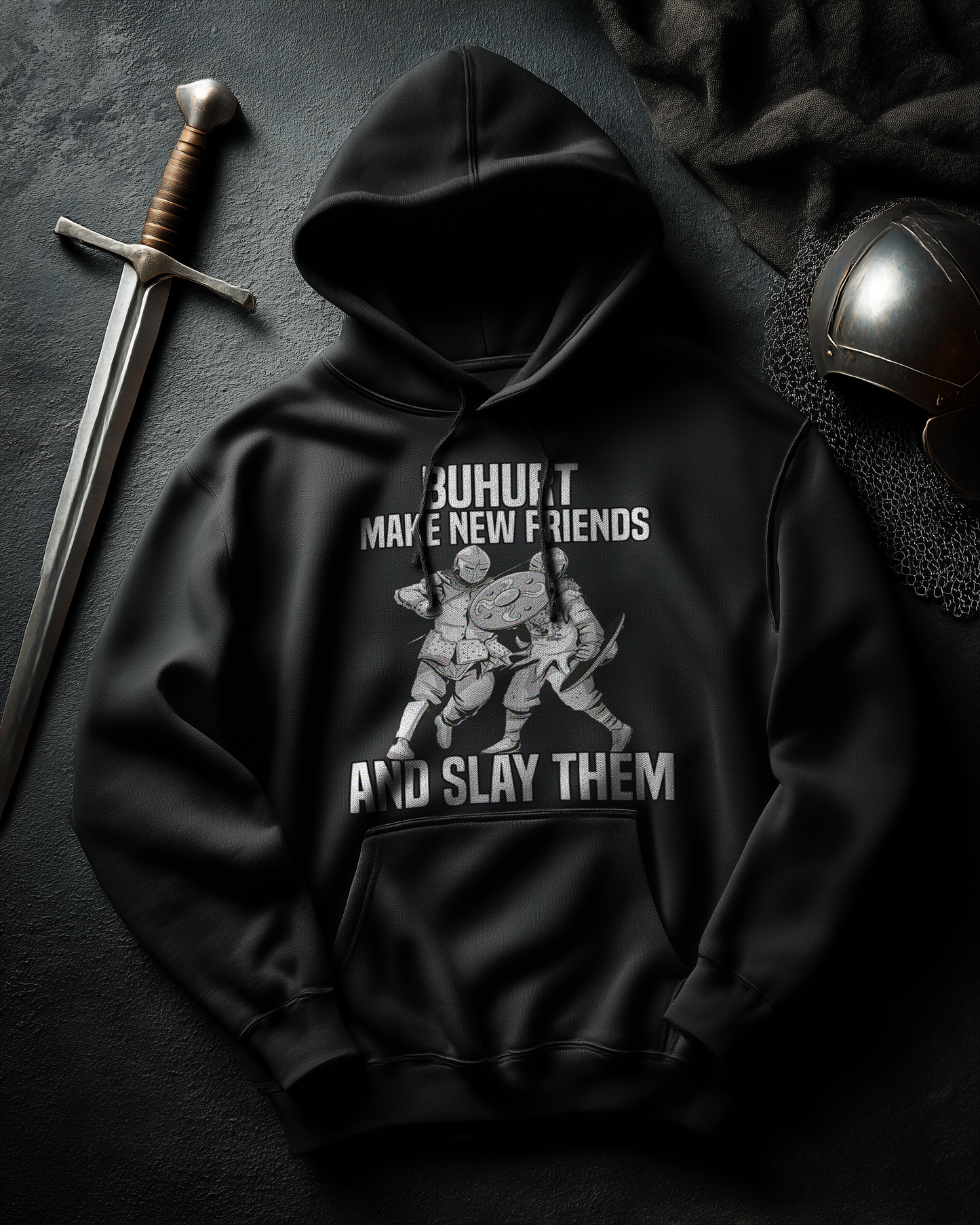 Buhurt Herren Hoodie | Make New Friends | Bouhourt Männer Hoodie
