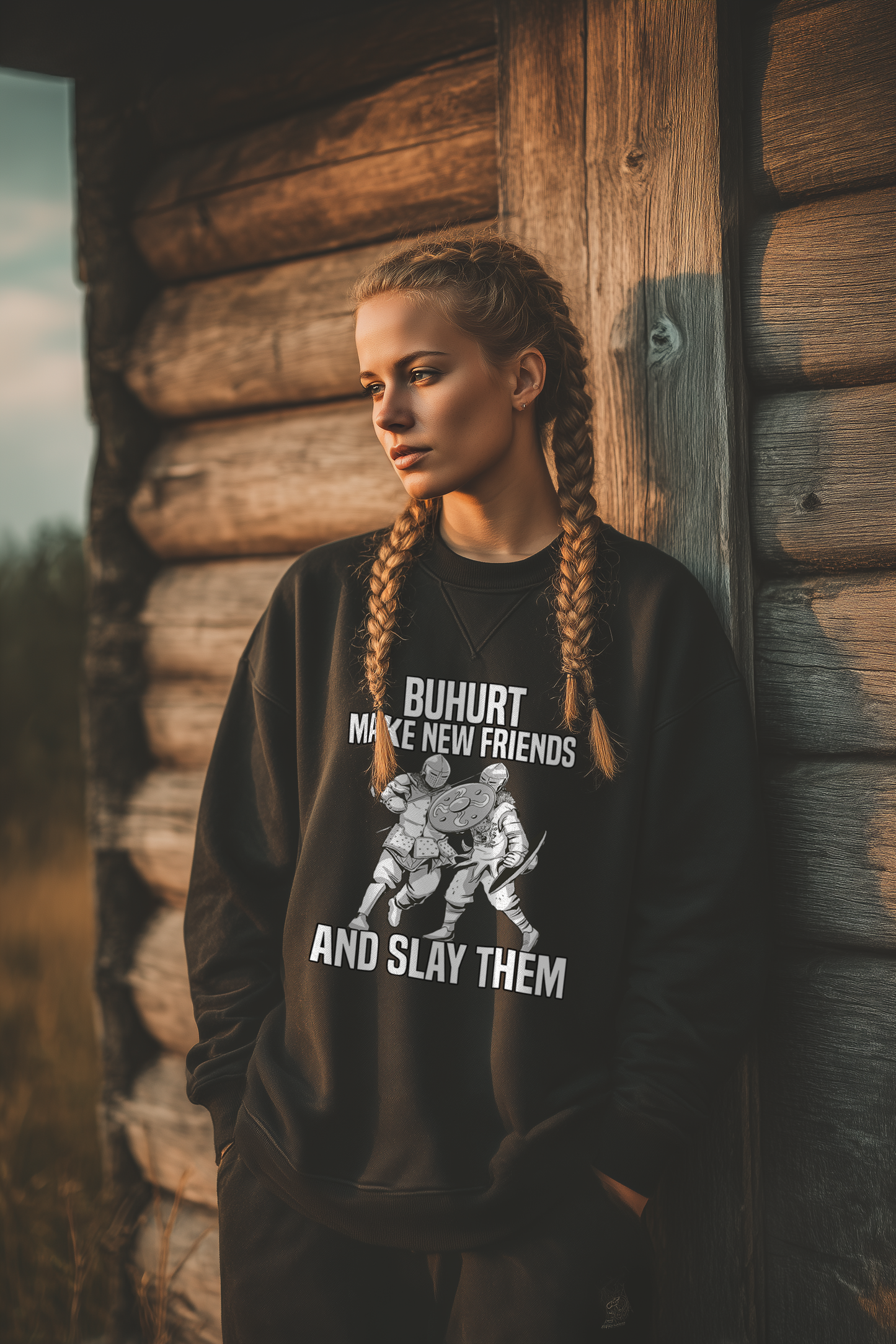 Buhurt Damen Oversized Sweatshirt | Make New Friends | Oversized Pullover