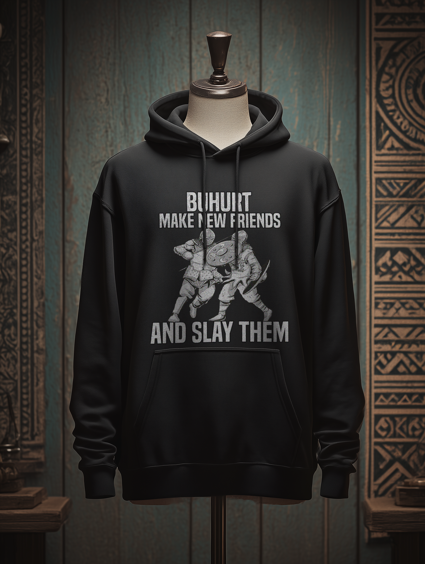 Buhurt Herren Hoodie |  Make New Friends | Bouhourt Männer Hoodie