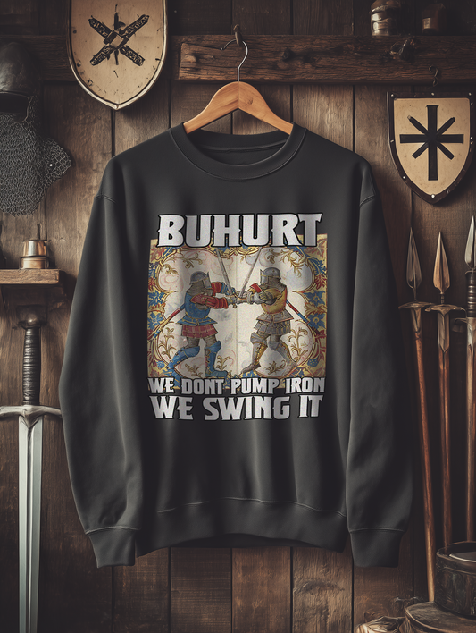 Buhurt Premium Herren Sweatshirt | Buhurt „We swing it“ | Bouhourt Männer Pullover