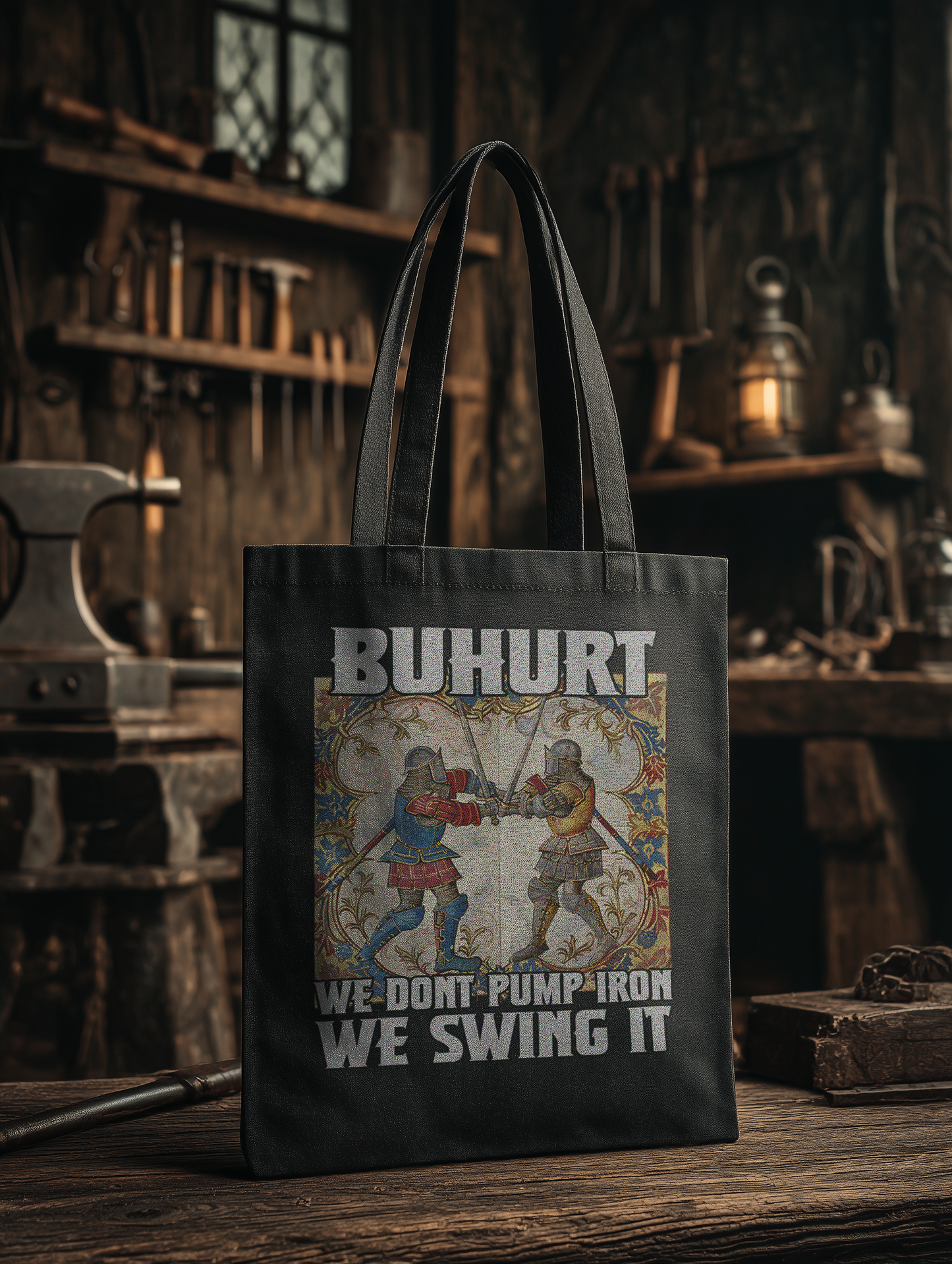 Buhurt Stundenbuch – We Swing It - Bio Stoffbeutel