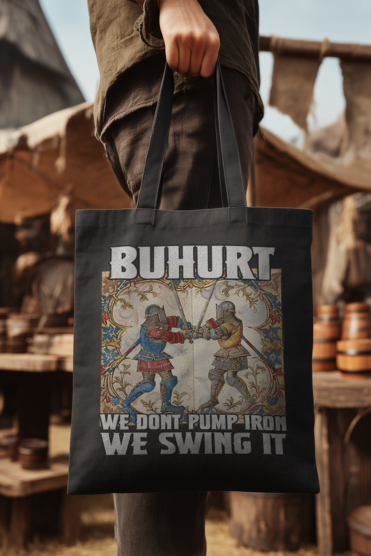 Buhurt Stundenbuch – We Swing It - Bio Stoffbeutel