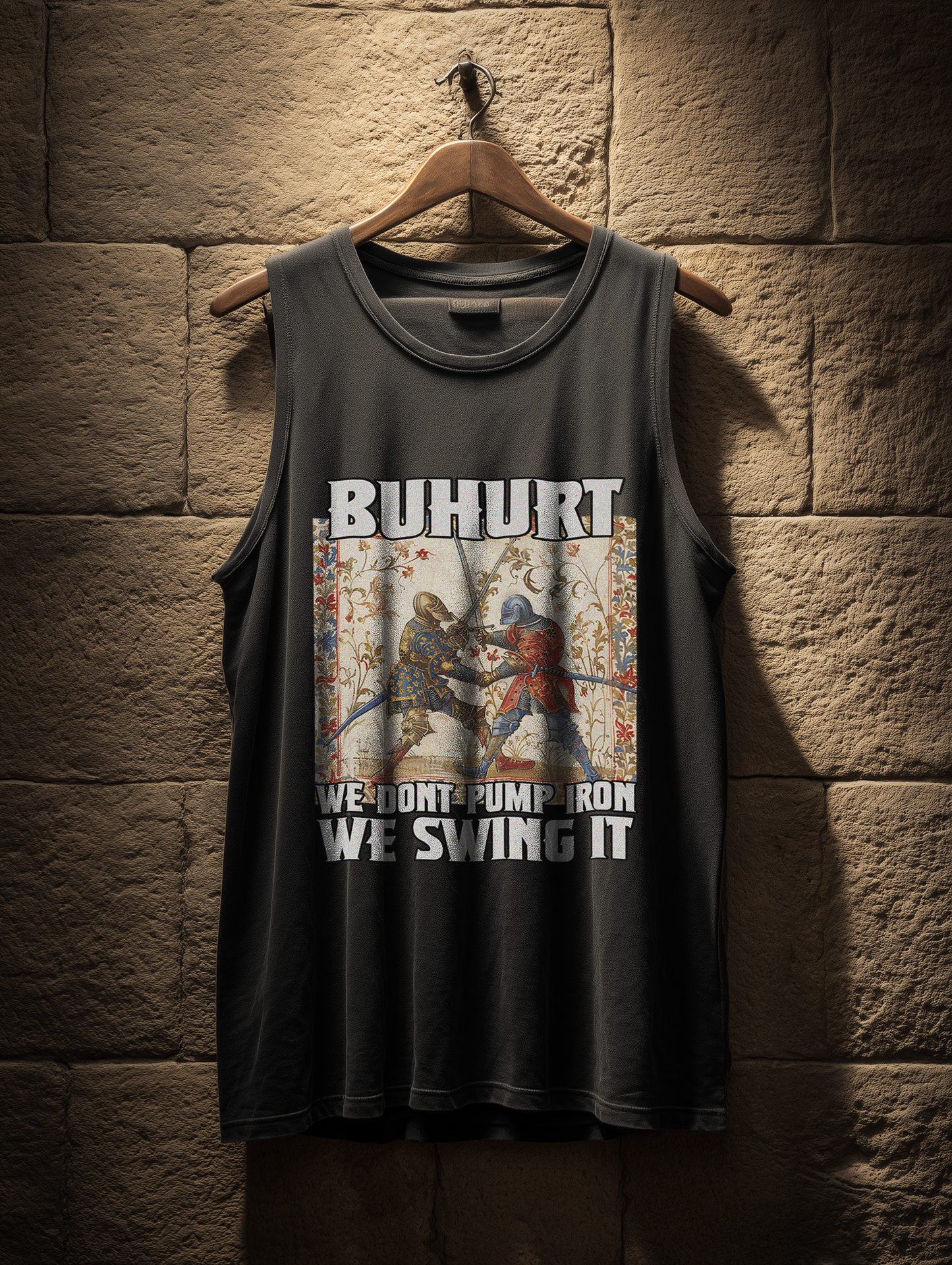 Buhurt – We don’t pump iron, we swing it – Manuscript Edition – Herren Bio Tank Top