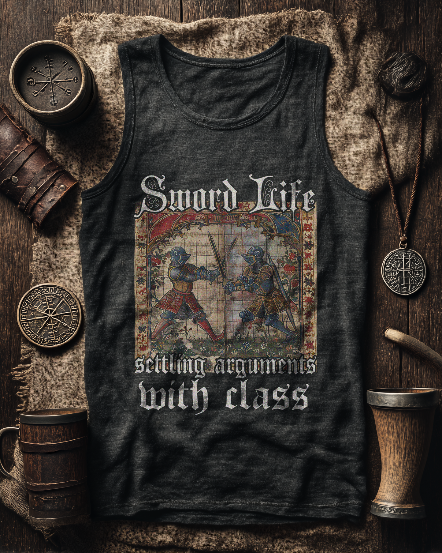 Sword Life – Settling Arguments with Class | Herren Bio Tank Top