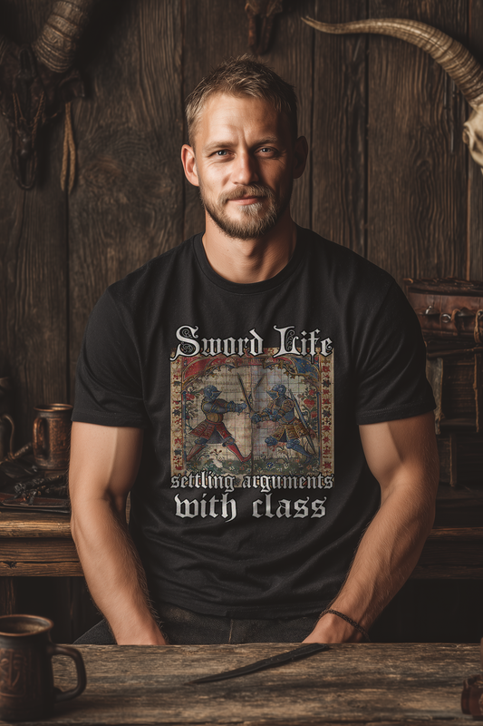 Buhurt Herren Premium T-Shirt | Sword Life Stundenbuch | Bouhourt Herren Shirt
