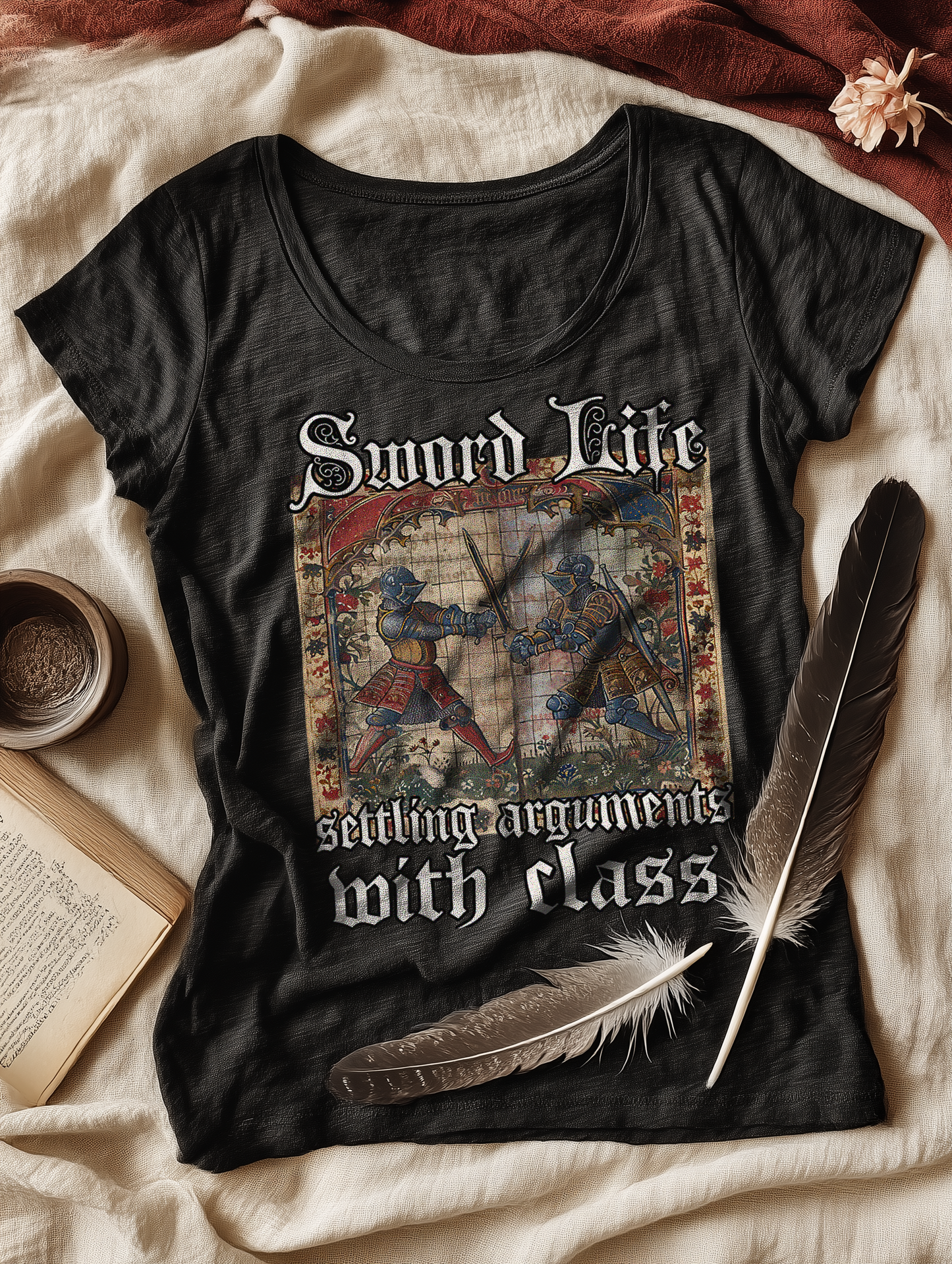 Sword Life Damen HEMA Buhurt Shirt -Frauen Bio Lightweight T-Shirt
