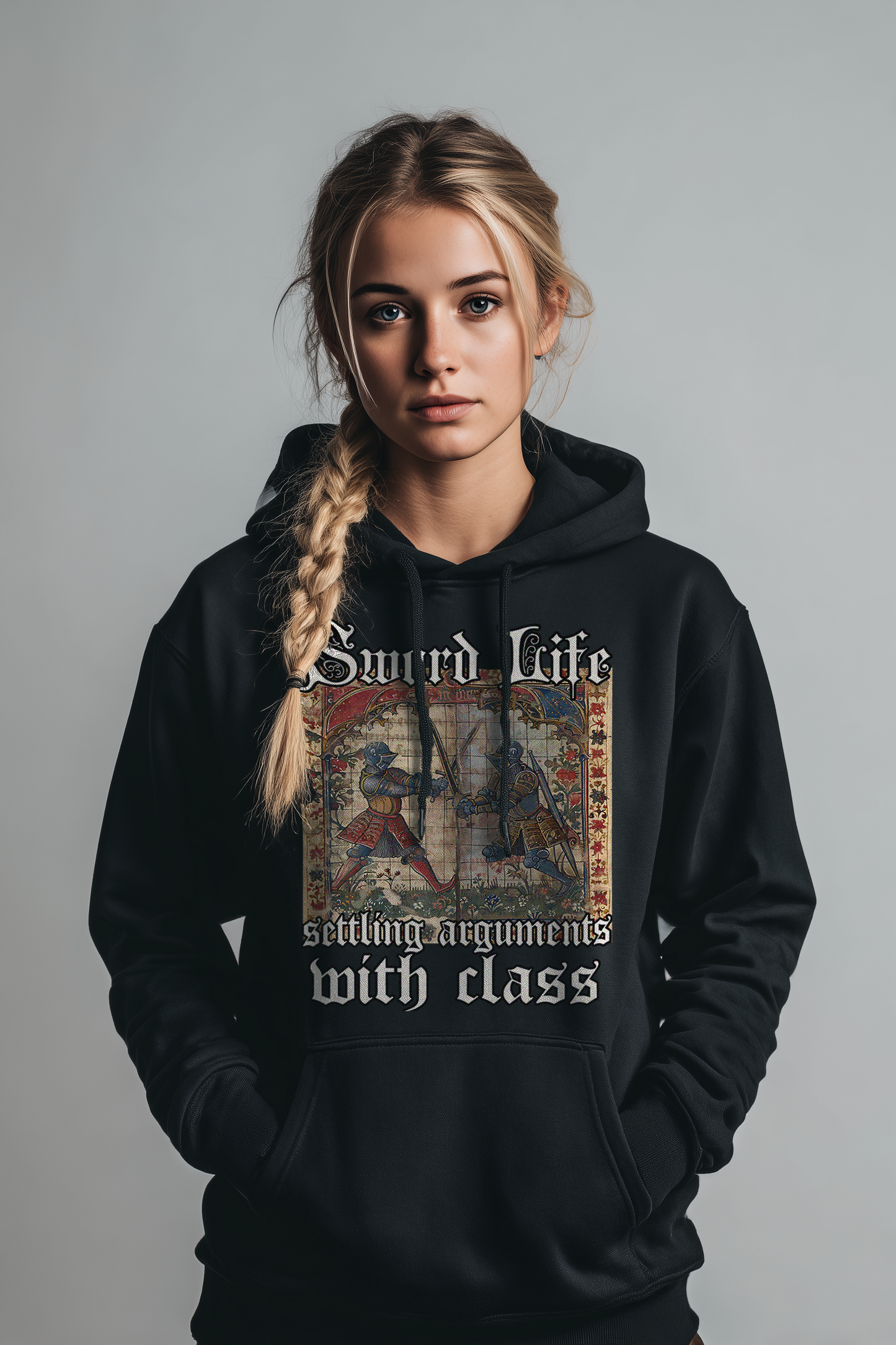 Sword Life – Settling Arguments with Class – Buhurt Damen Hoodie