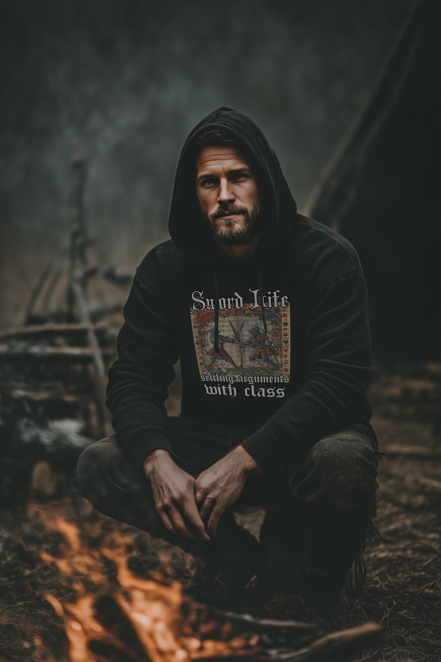Buhurt Herren Hoodie | Sword Life Stundenbuch |  Bouhourt Männer Hoodie