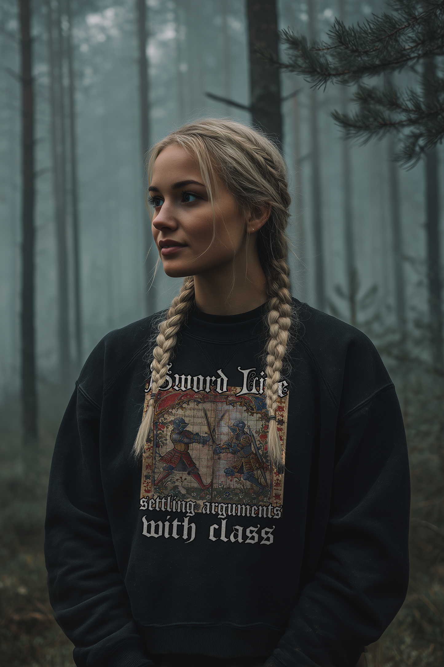 Sword Life | Damen Bio Boxcut Sweatshirt | Stundenbuch Frauen Pullover