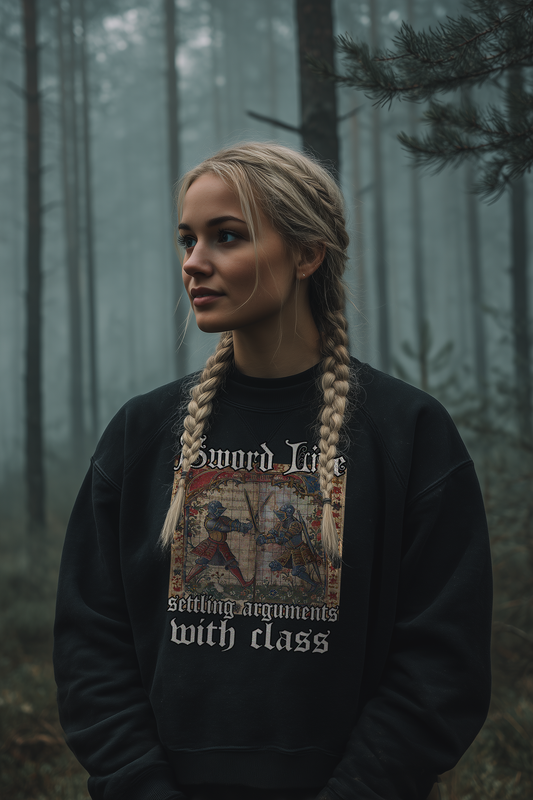 Sword Life | Damen Bio Boxcut Sweatshirt | Stundenbuch Frauen Pullover