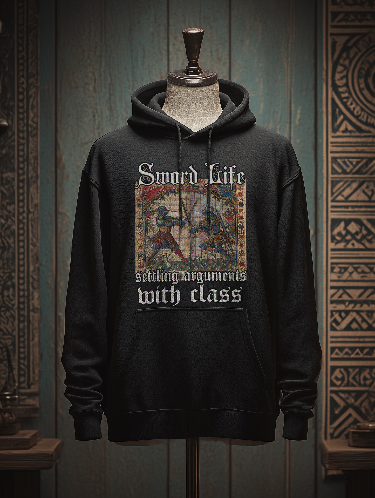 Buhurt Herren Hoodie | Sword Life Stundenbuch |  Bouhourt Männer Hoodie