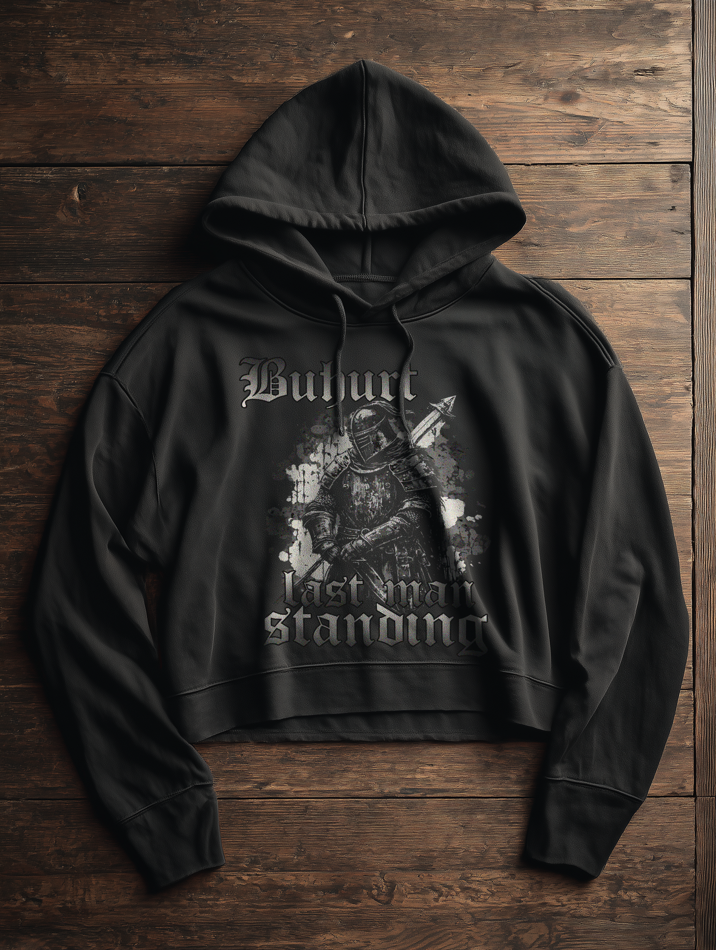 Buhurt – Last Man Standing | Damen Bio Boxcut Hoodie