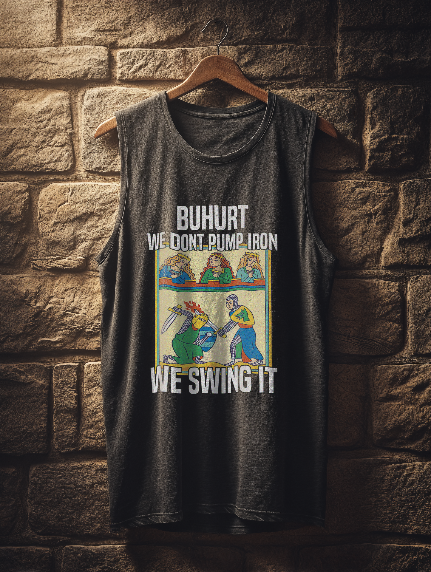 Buhurt – We don’t pump iron, we swing it – Medieval Court Edition – Herren Bio Tank Top