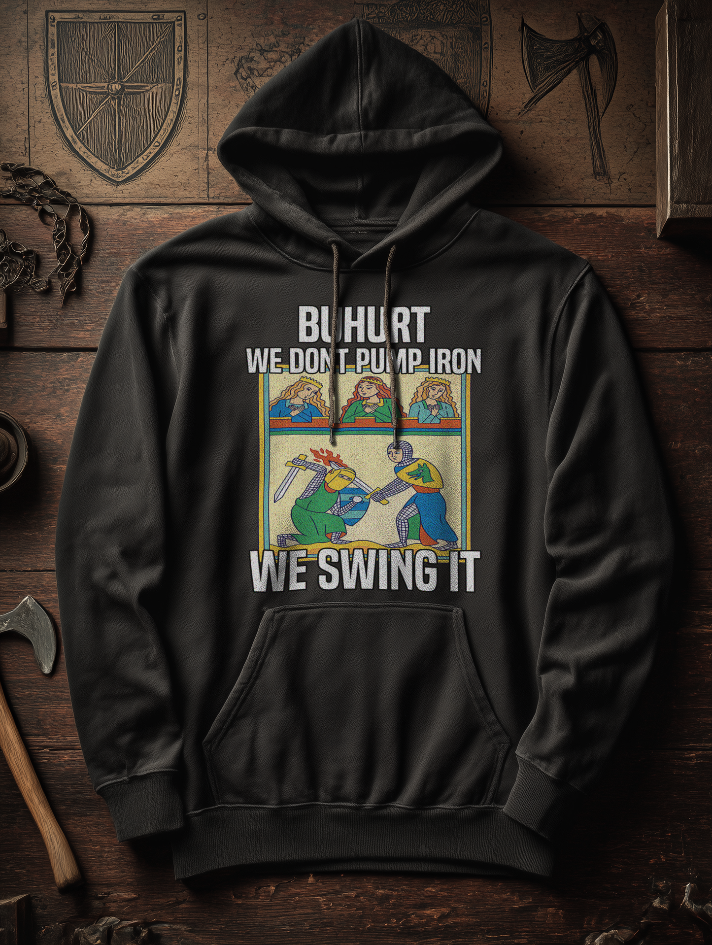 Bouhourt Herren Hoodie | We Swing It | Buhurt Herren Pullover