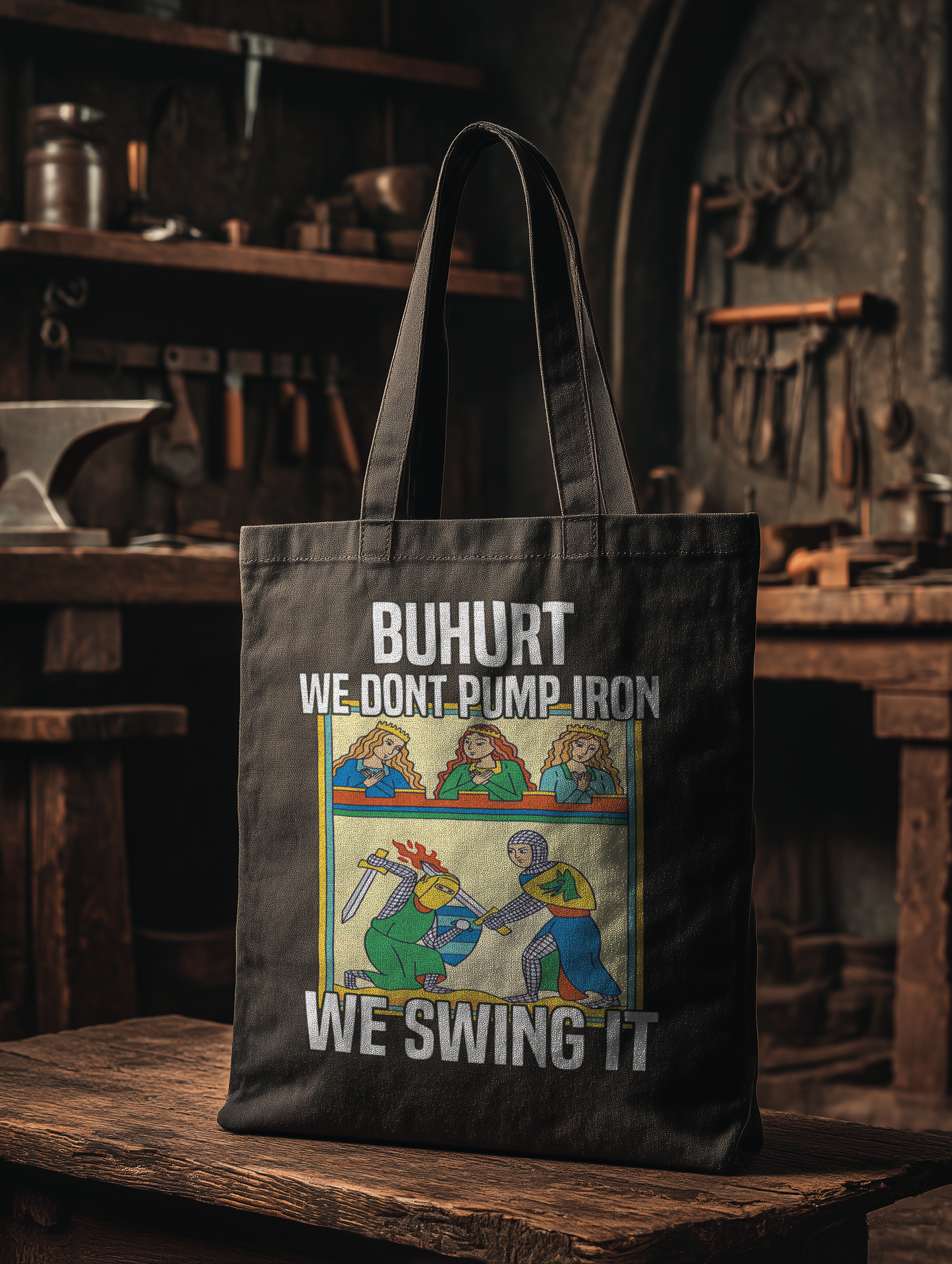 Buhurt | We don’t pump iron, we swing it | Bio Stoffbeutel