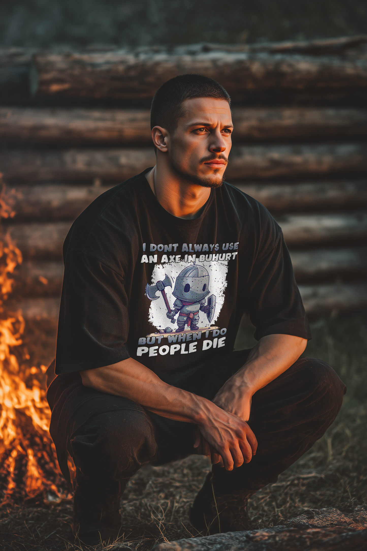Buhurt Axt Shirt Herren 240g Bio Baumwolle | HEMA Mittelalter T-Shirt
