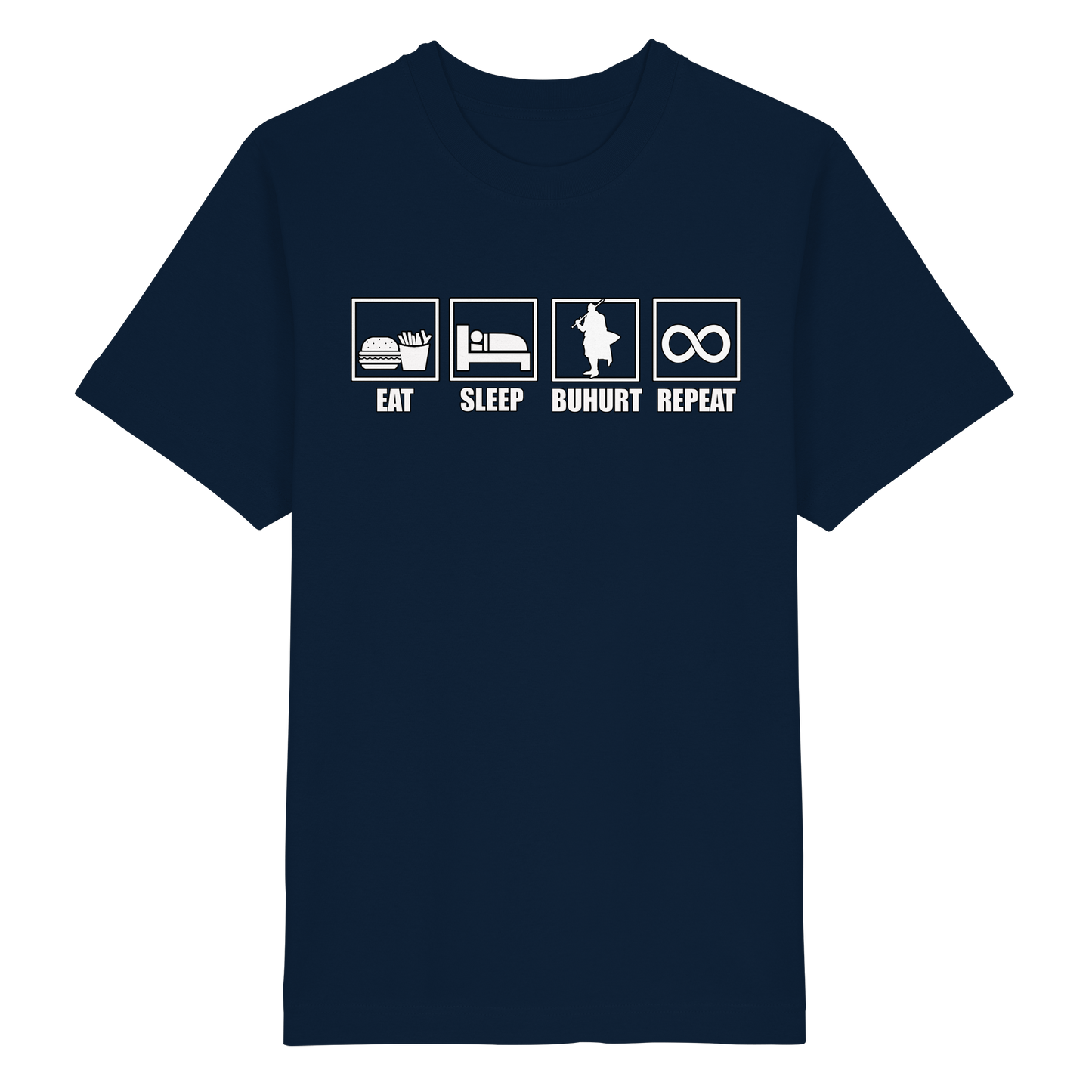 Eat Sleep Buhurt Repeat Shirt 240g Oversize Herren Bio T-Shirt