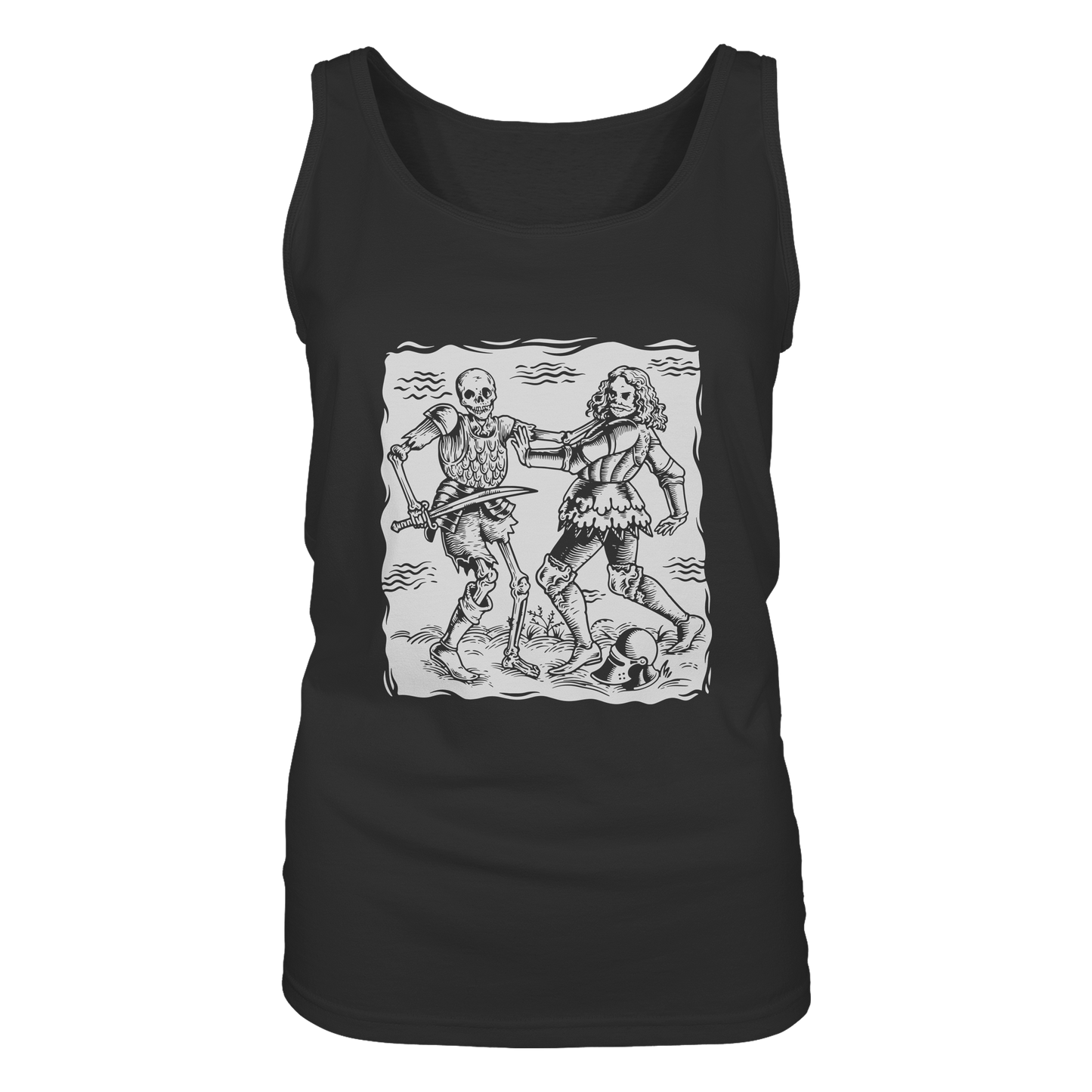 Totentanz Ritter Damen Tank Top Frauen Bio Tank-Top