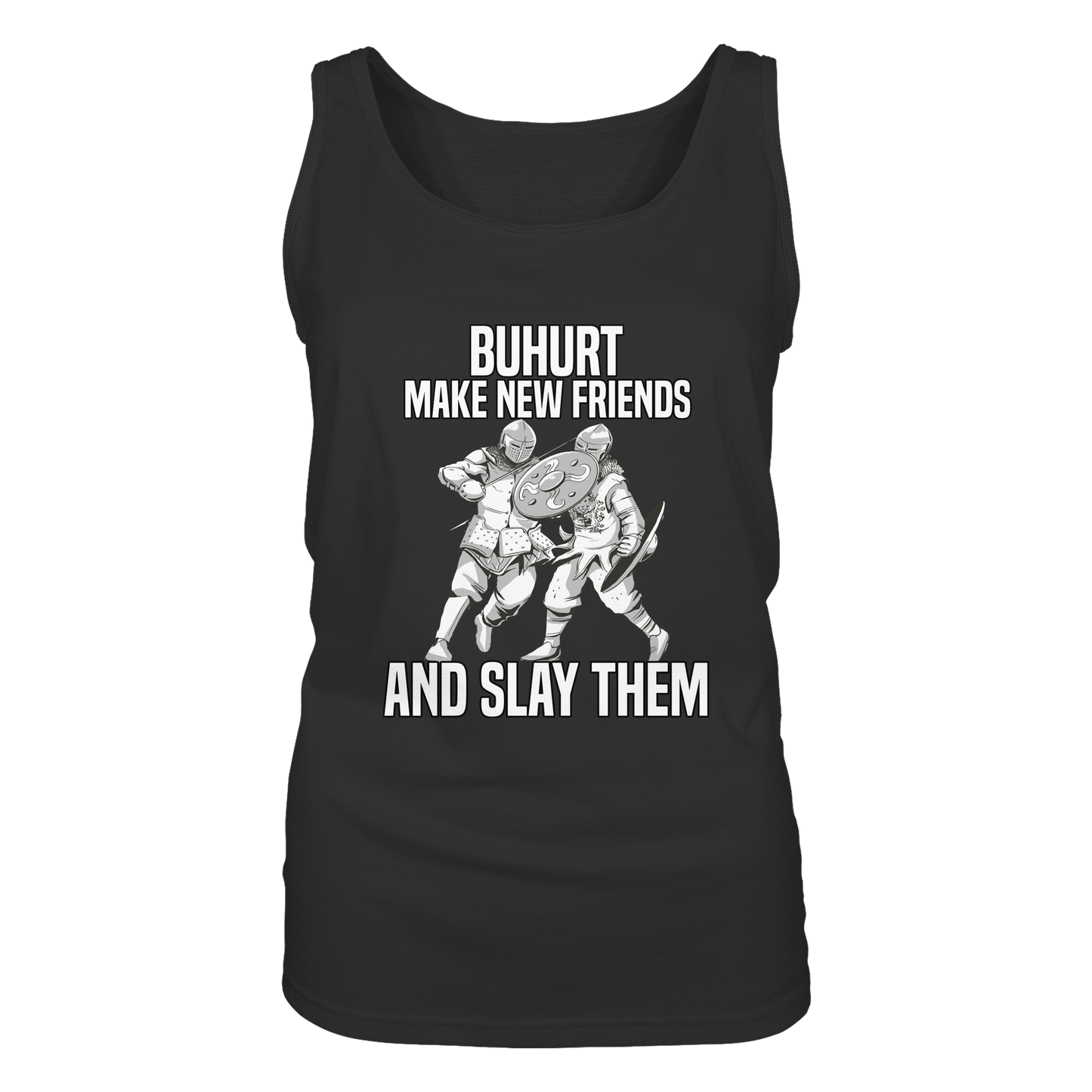 Make New Friends and Slay Them Damen Tank Top - Frauen Bio Tank-Top